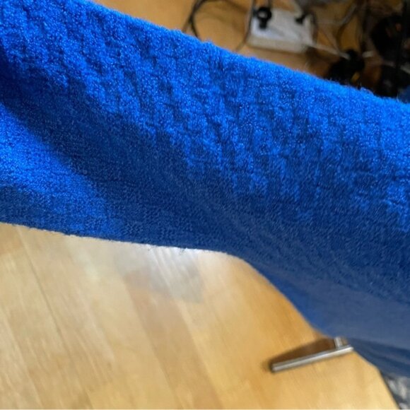 Stylish Cobalt Blue Cowl Neck Sweater - Picture 5 of 8